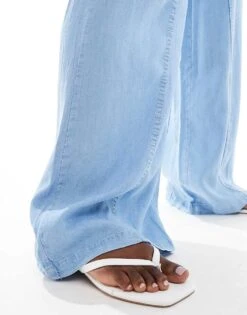 Mango Relaxed Lightweight Co-ord Denim Jeans In Light Blue For Women -Mango Sales 206688616 2