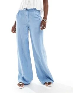 Mango Relaxed Lightweight Co-ord Denim Jeans In Light Blue For Women -Mango Sales 206688616 5