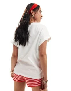 Mango Flower Print T-shirt In White For Women -Mango Sales 206823446 4
