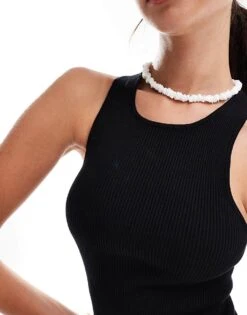 Mango Mini Jersey Dress In Black For Women -Mango Sales 206823546 4