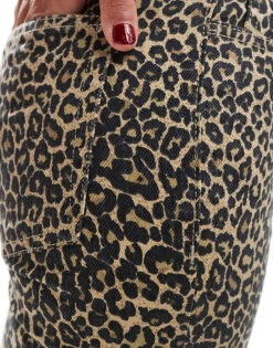 Mango Leopard Print Straight Leg Jeans In Brown For Women -Mango Sales 206847186 5