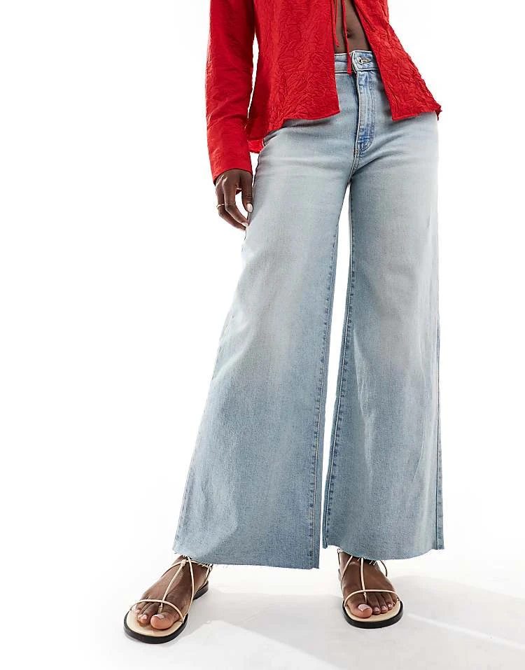 Mango Straight Leg Rip Detail Jeans In Light Blue For Women 6 Mango Straight Leg Rip Detail Jeans In Light Blue For Women - Image 6