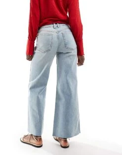 Mango Straight Leg Rip Detail Jeans In Light Blue For Women 8 Mango Straight Leg Rip Detail Jeans In Light Blue For Women -Mango Sales 206847264 3