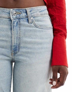 Mango Straight Leg Rip Detail Jeans In Light Blue For Women 9 Mango Straight Leg Rip Detail Jeans In Light Blue For Women -Mango Sales 206847264 4