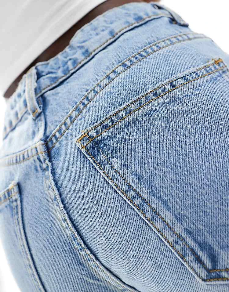 Mango Mom Jeans In Mid Blue For Women 3 Mango Mom Jeans In Mid Blue For Women - Image 3