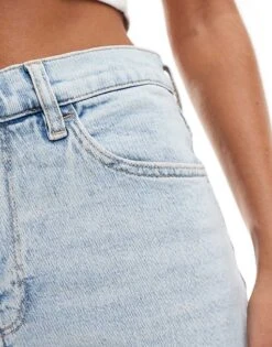 Mango Mom Jeans In Bleach Light Blue For Women -Mango Sales 206847361 3