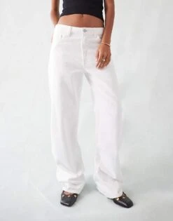 Mango Mid Rise Straight Leg Jeans In White For Women -Mango Sales 206847400 4