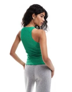 Mango Lettuce Hem Vest In Green For Women -Mango Sales 206847527 2