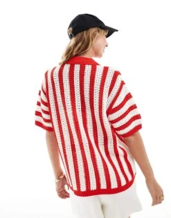 Mango Crochet Knitted Tipped Top In White For Women -Mango Sales 206847726 4