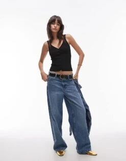 Mango Button Through Vest In Black For Women -Mango Sales 206847775 3