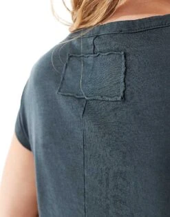 Mango Lettuce Hem Top In Black For Women -Mango Sales 206847820 3