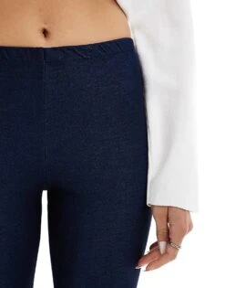 Mango Denim Capri Trousers In Blue For Women -Mango Sales 206847852 3