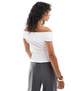 Mango Bardot Top In White For Women -Mango Sales 206847978 4