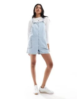 Mango Oversized Dungarees In Light Blue For Women -Mango Sales 206848000 1 blue 1