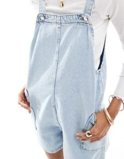 Mango Oversized Dungarees In Light Blue For Women -Mango Sales 206848000 3