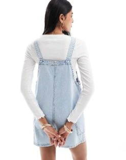 Mango Oversized Dungarees In Light Blue For Women -Mango Sales 206848000 4