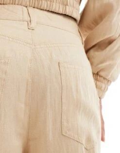 Mango Textured Lightweight Co-ord Trousers In Light Beige For Women -Mango Sales 206848253 4