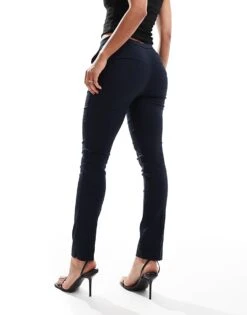 Mango Slim Tailored Trousers In Navy For Women -Mango Sales 206848359 3