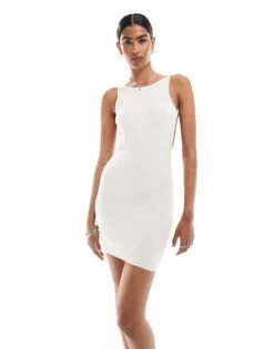 Mango Low Back Mini Dress In White For Women -Mango Sales 206982851 1 white 1