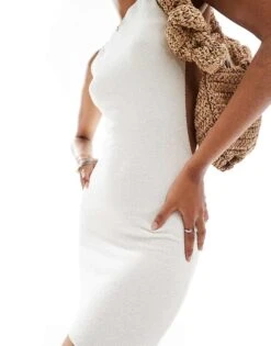 Mango Low Back Mini Dress In White For Women -Mango Sales 206982851 4