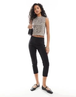 Mango Knitted High Neck Leopard Print Vest In Brown For Women -Mango Sales 206982959 3