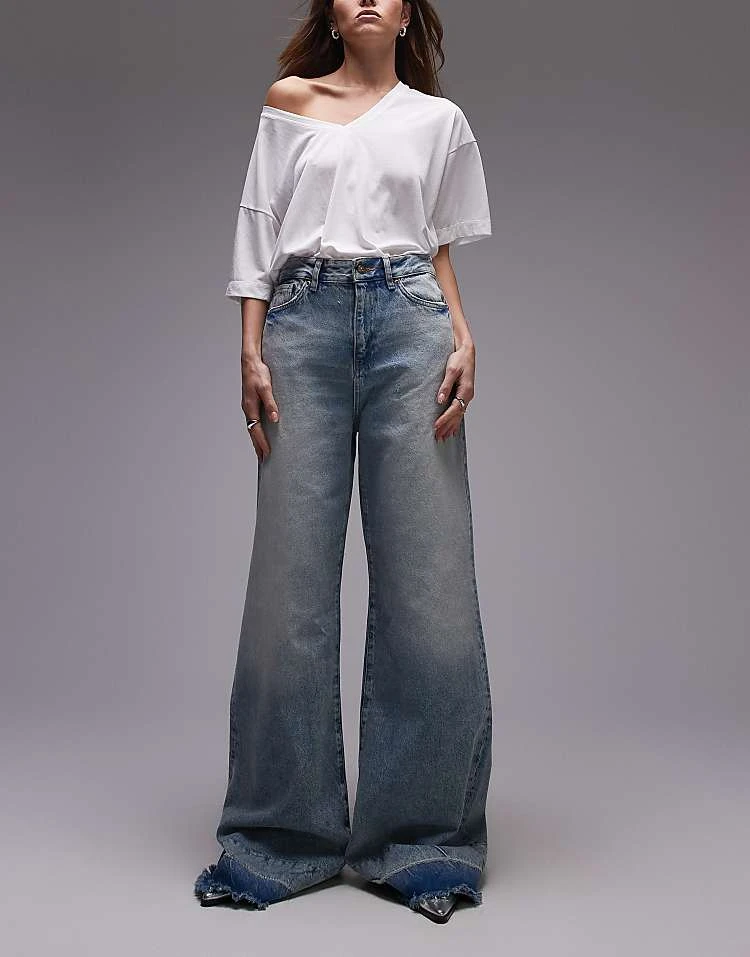 Mango Oversized Denim Jeans In Light Blue For Women 1 Mango Oversized Denim Jeans In Light Blue For Women