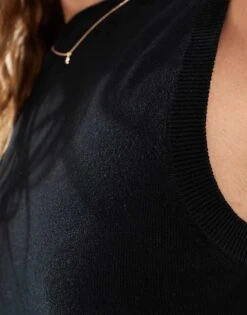 Mango Sleeveless Round Neck Top In Black For Women -Mango Sales 207101792 4