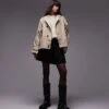 Mango Cropped Oversized Trench Coat In Beige For Women