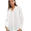 Mango Oversized Shirt In White For Women