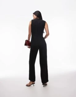 Mango Structured Jumpsuit In Black For Women -Mango Sales 207102366 4