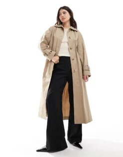 Mango Relaxed Oversized Trench Coat In Brown For Women