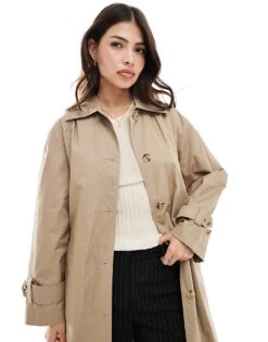 Mango Relaxed Oversized Trench Coat In Brown For Women -Mango Sales 207102367 4