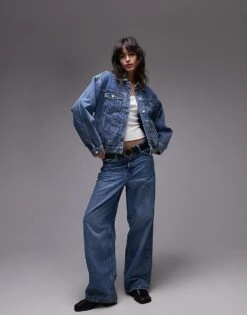 Mango Star Print Denim Jacket Co-ord In Blue For Women -Mango Sales 207102389 1 blue 1