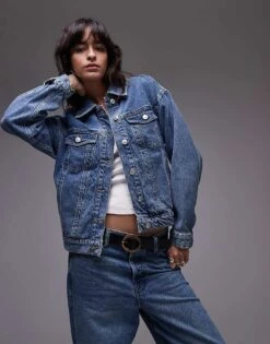 Mango Star Print Denim Jacket Co-ord In Blue For Women -Mango Sales 207102389 3