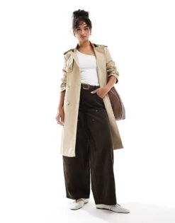 Mango Panel Detail Trench Coat In Beige For Women -Mango Sales 207102436 4