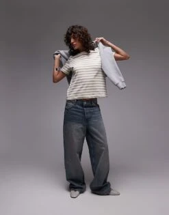 Mango Striped T-shirt In Beige And White For Women -Mango Sales 207102577 1 beige 1