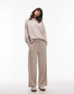 Mango Pique Sweatshirt And Joggers Co-ord In Beige -Mango Sales 207102631 1 beige