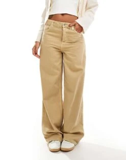 Mango Slouchy Straight Leg Jeans In Brown Wash For Women -Mango Sales 207103904 2