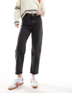 Mango Mom Jeans In Black For Women