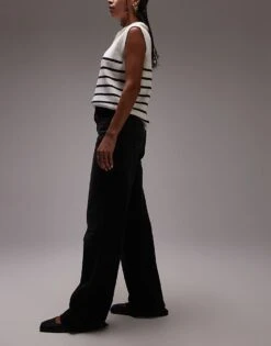 Mango Straight Leg Raw Hem Jeans In Black For Women -Mango Sales 207104058 3