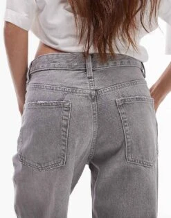 Mango Mid Rise Straight Leg Jeans In Light Grey Wash For Women 9 Mango Mid Rise Straight Leg Jeans In Light Grey Wash For Women -Mango Sales 207104066 4