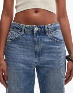 Mango Washed Front Straight Leg Co-ord Jeans In Light Blue For Women -Mango Sales 207104085 5