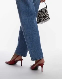 Mango Sling Back Heels In Red For Women -Mango Sales 207104138 4