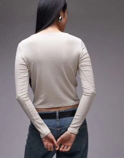 Mango Button Up Cardigan In Beige For Women -Mango Sales 207108429 3