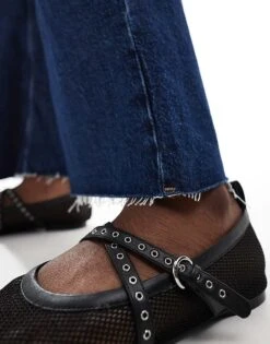 Mango Wide Leg Jeans In Dark Blue For Women -Mango Sales 207109753 3