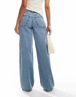 Mango Slouchy Straight Leg Jeans In Light Blue Wash For Women -Mango Sales 207109754 2