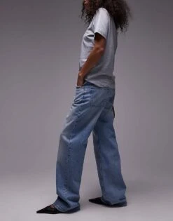 Mango Mid Rise Straight Leg Jeans In Light Blue For Women -Mango Sales 207109844 3