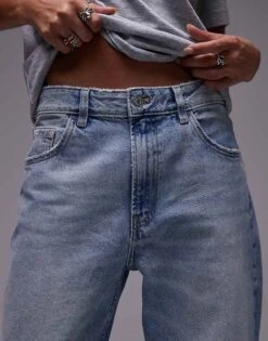 Mango Mid Rise Straight Leg Jeans In Light Blue For Women -Mango Sales 207109844 5