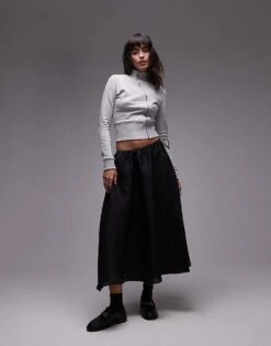 Mango Aysmmetric Zip High Neck Jumper In Grey For Women -Mango Sales 207213187 3