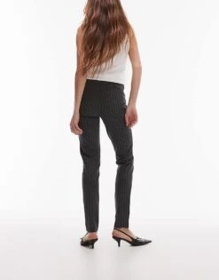 Mango Slim Fit Pinstripe Trouser In Grey For Women -Mango Sales 207261882 3